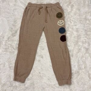 Vintage Havana | Smily Faces Fuzzy Joggers size Large